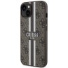Guess GUHMP14SP4RPSW iPhone 14 / 15 / 13 6.1 brązowy/brown hardcase 4G Printed Stripes MagSafe